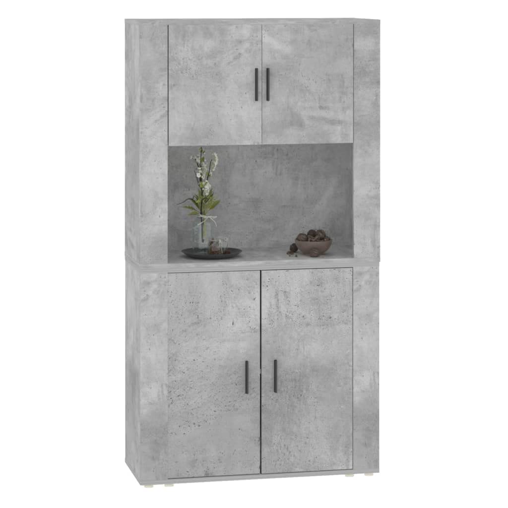 Szara szafka betonowa, materiał drewnopochodny, 80 x 33 x 70 cm, z mocowaniem na ścianie, do salonu, korytarza, jadalni, komody, szafy, Credenza