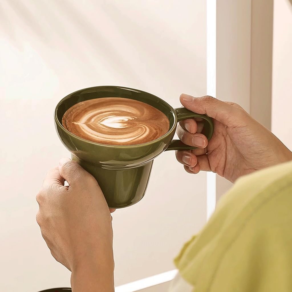 ENGENDER Tazas Cafe Taza De Café De Cerámica, Taza De Desayuno, Taza De Leche Sencilla, Uso Doméstico Mug Cups(D)