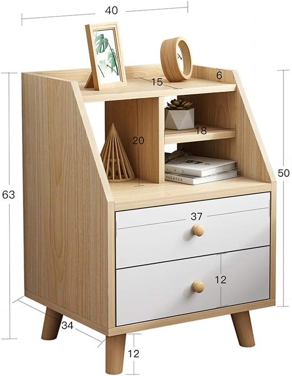 コンパクトで現代的なベッドサイドテーブル棚北欧の小さな寝室収納