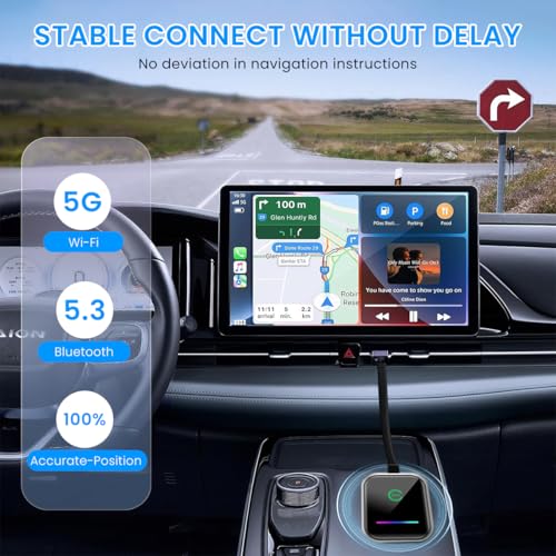 Image of zitronix Dual Mold 2-in-1 WiFi Wireless Convertor for CarPlay & Android Auto Plug & Play Universal Dual-Band 2.4GHz /5GHz Adapter for Seamless Hands-Free Connectivity