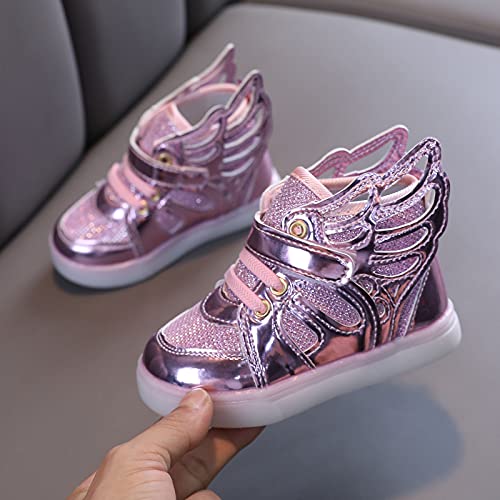 Toddler Boys Girls Led Shoes Tennis Shoes for 1﹣6 Years Children Candy Color Light up Sport Sneakers with Wing3
