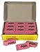 School Smart Beveled Erasers, Small, Pink, Pack of 36