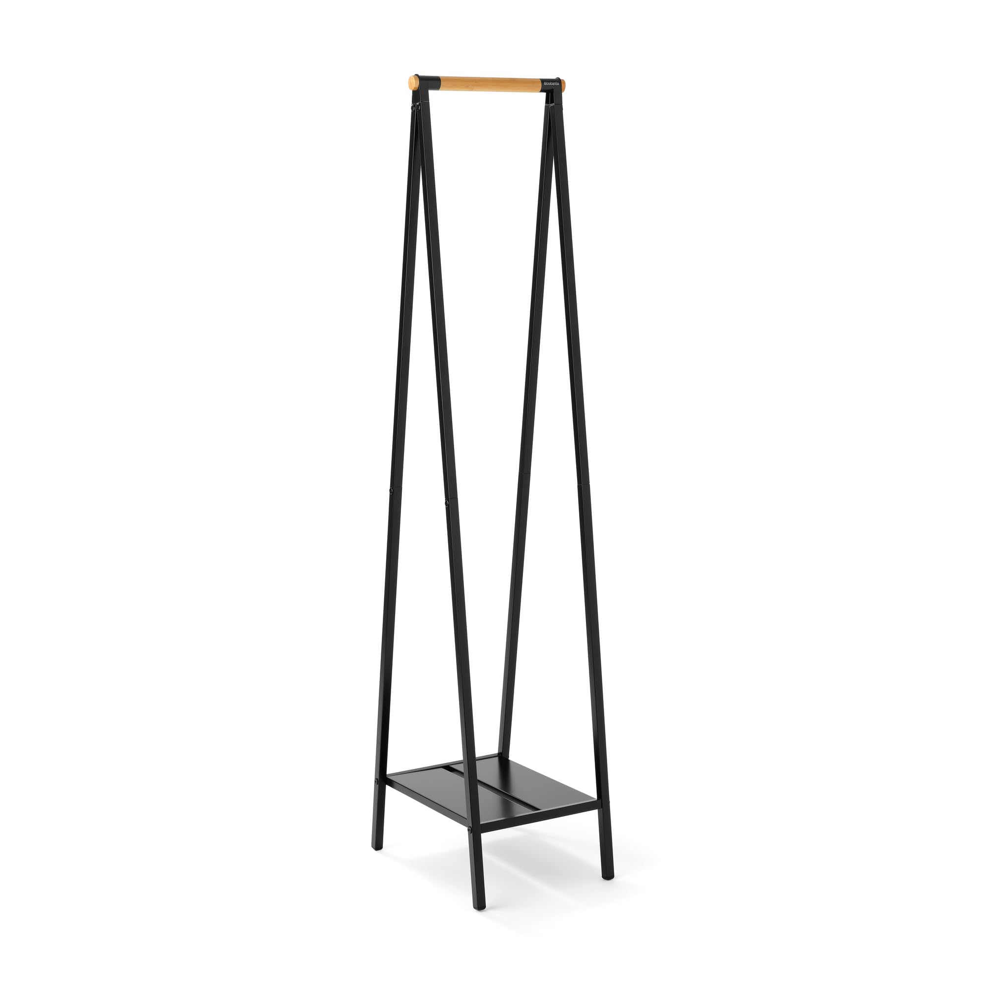 Brabantia Linn Kleiderständer Kompakt - Freistehende Kleiderstange, matt Schwarz