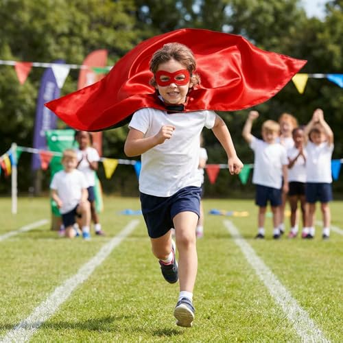 Image of Superhero Capes for Kids Halloween Costumes and Dress up - Superhero Toys Capes 4-10 Year for boys birthday party Gifts