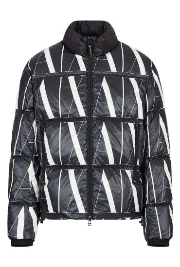 Image of Armani Exchange Men's Allover Icon Logo Down Puffer Jacket