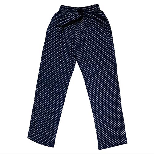 Image of IndiWeaves Kids-Winter Wear Unisex Girls and Boys Printed and Side Striped Fleece Warm Lower Track Pants (Grey&,Nevy Blue,14-15 Years) Pack of 2