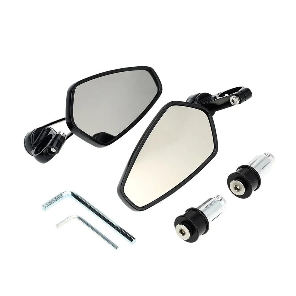 Espejos retrovisores para moto con cristal antirreflejos para manillar de 22mm 4