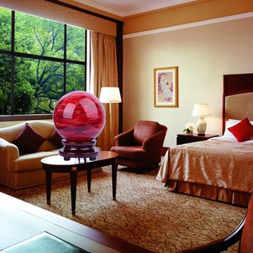 Bola de cristal rojo para decoración de salón de 8cm 8