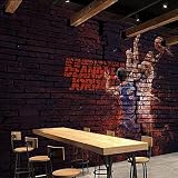Foto Tapete Basketball Star Schlafzimmer Wohnzimmer Indoor Basketball Court Wandbild Tapete 450(L) x300(H) cm