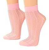 Fibrotex Damen Netzsöckchen Socken 30 DEN, Farben alle:25 rosa, Größe:One Size