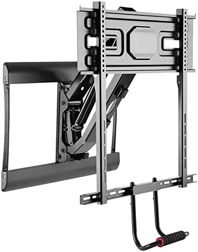 PrimeCables Pull-Down Full-Motion TV Wall Mount for 43-70 Inch TVs Fireplace Above 77Lbs Capacity Swivel/Tilt/Height Adjustment | Fits VESA 200x200-600x400