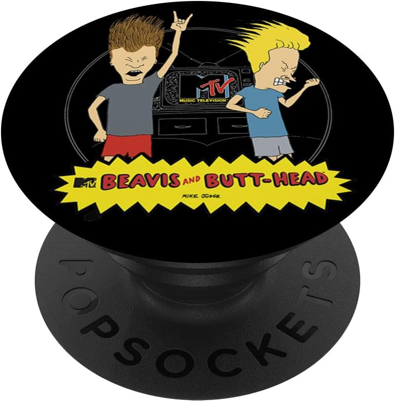 MTV Logo Beavis And Butthead Head Bang PopSockets PopWallet for MagSafe