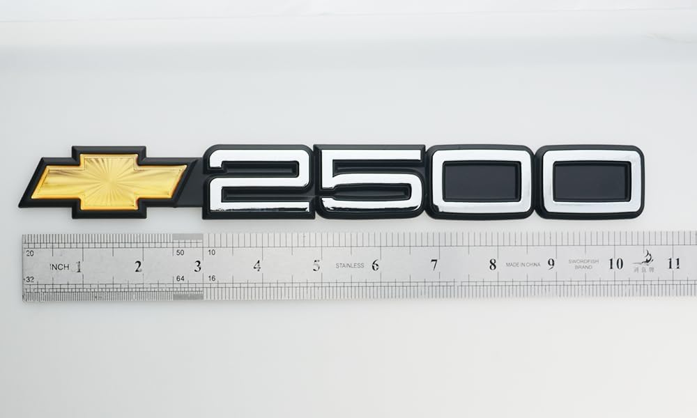 Pair Set 1999-2006 2500 Emblems Door 3D Badge Nameplate Fit for 2500 15551234 (Yellow)