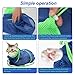 Catcan Breathable Mesh Shower Bag - Anti Scratch Adjustable Grooming for Nail Trimming, Bathing - Polyester Soft Cat Washing (Blue-Green)