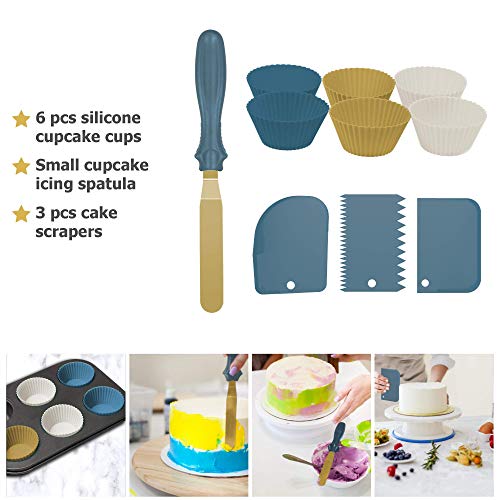 Cakebe Golden Color Cupcake Decorating Kit 97 pcs Cake Decorating Kit with 52 Icing Piping Bags and Tips Set Piping Set and Icing Kit with 28 Frosting Tips and Bags Cupcake Piping Set - Thumbnail 2