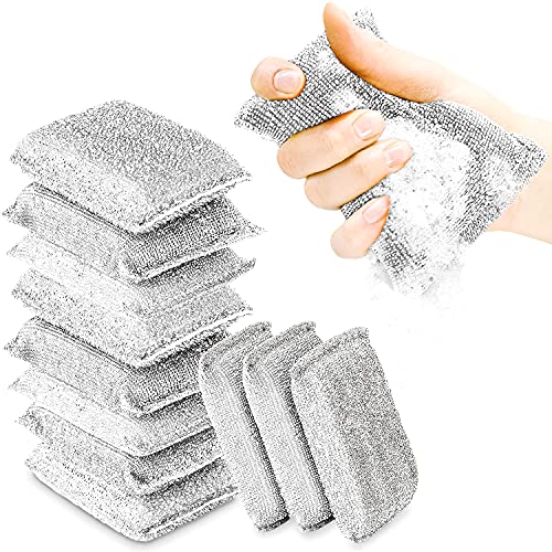 Spongenator Kitchen Scrubbing Sponges - Heavy Duty Non-Scratch Scrubbing Cleaner Sponges in 1 Color - Multi-Surface Non-Metal Dish Scouring Scrubbers for Fast Cleaning. (12 Pack)