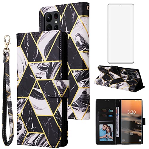 Protégez votre Samsung S23 Ultra 5G avec l'étui Asuwish anti-rayures à clapet noir