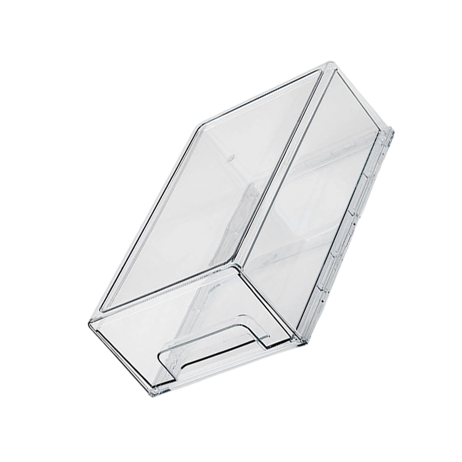 Kfwfuaee Clear Sturdy Multiple Tiers Drawer Organizers Box With See Through Front Panel For Efficient Home And Workplaces Storage Stackable Storage Box