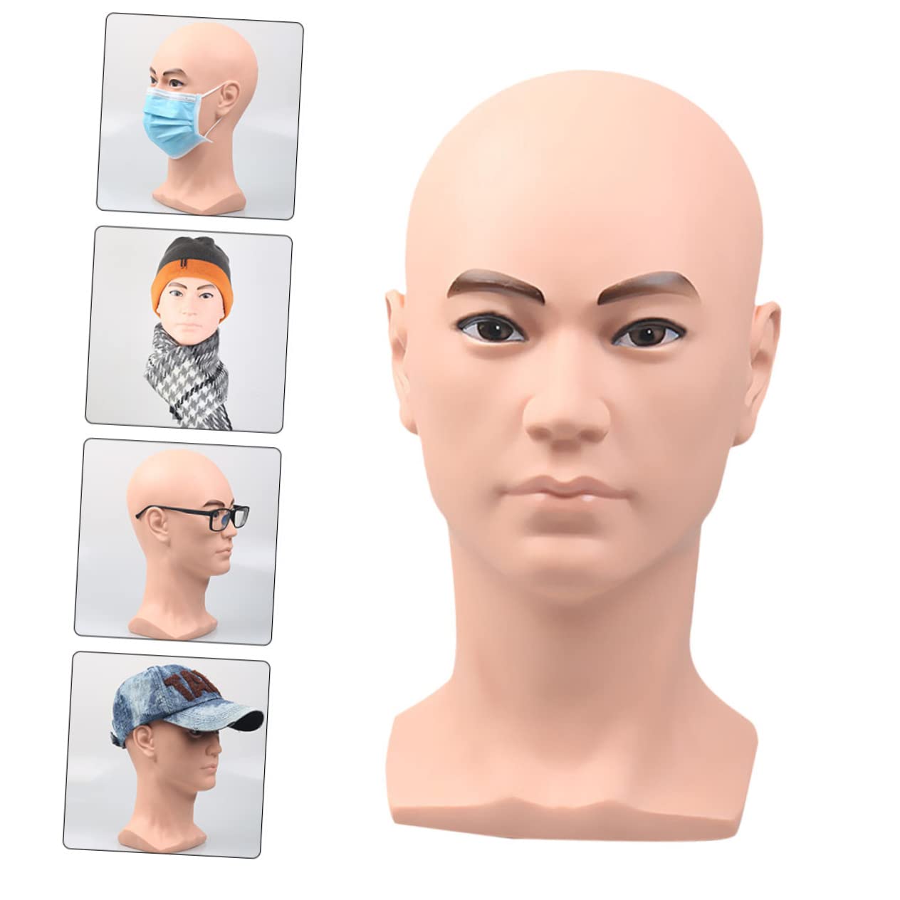 VICASKY Professional Mannequin Head Stand Pvc Display Holder for Hair Accessories Glasses Masks