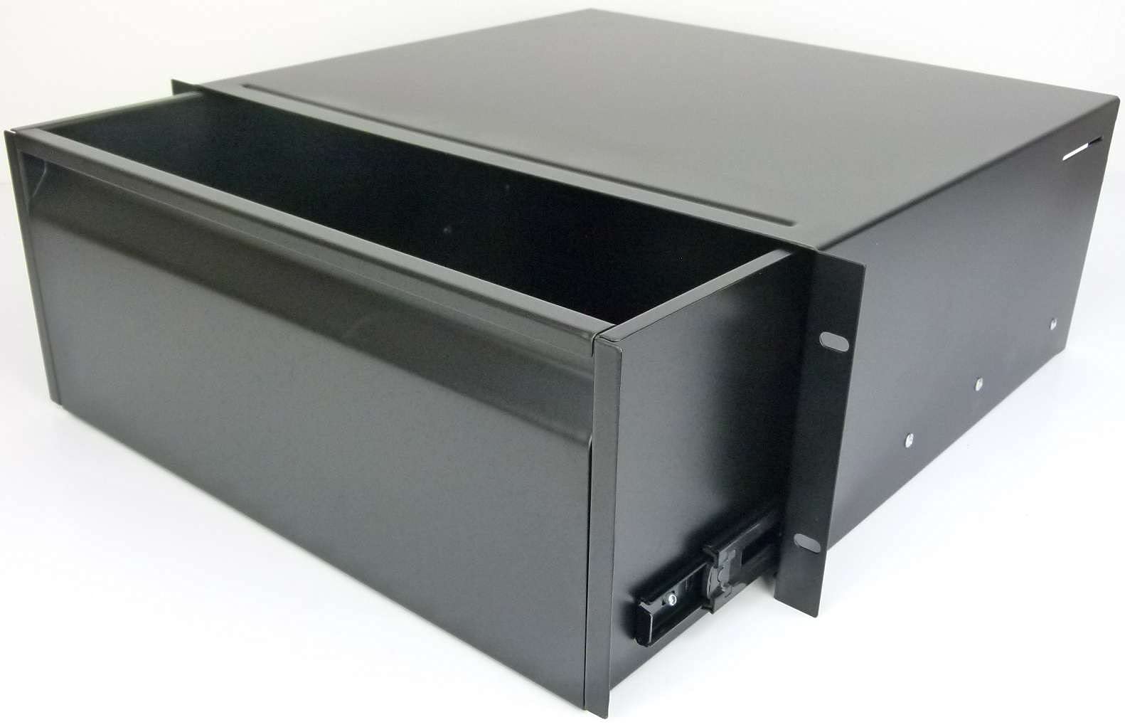Adam Hall PROFI 4 HE ERGO 19" Rackschublade 874E04 Stahl, schwarz, Rack Schublade (4 HE ERGO Stahl Rackschublade)