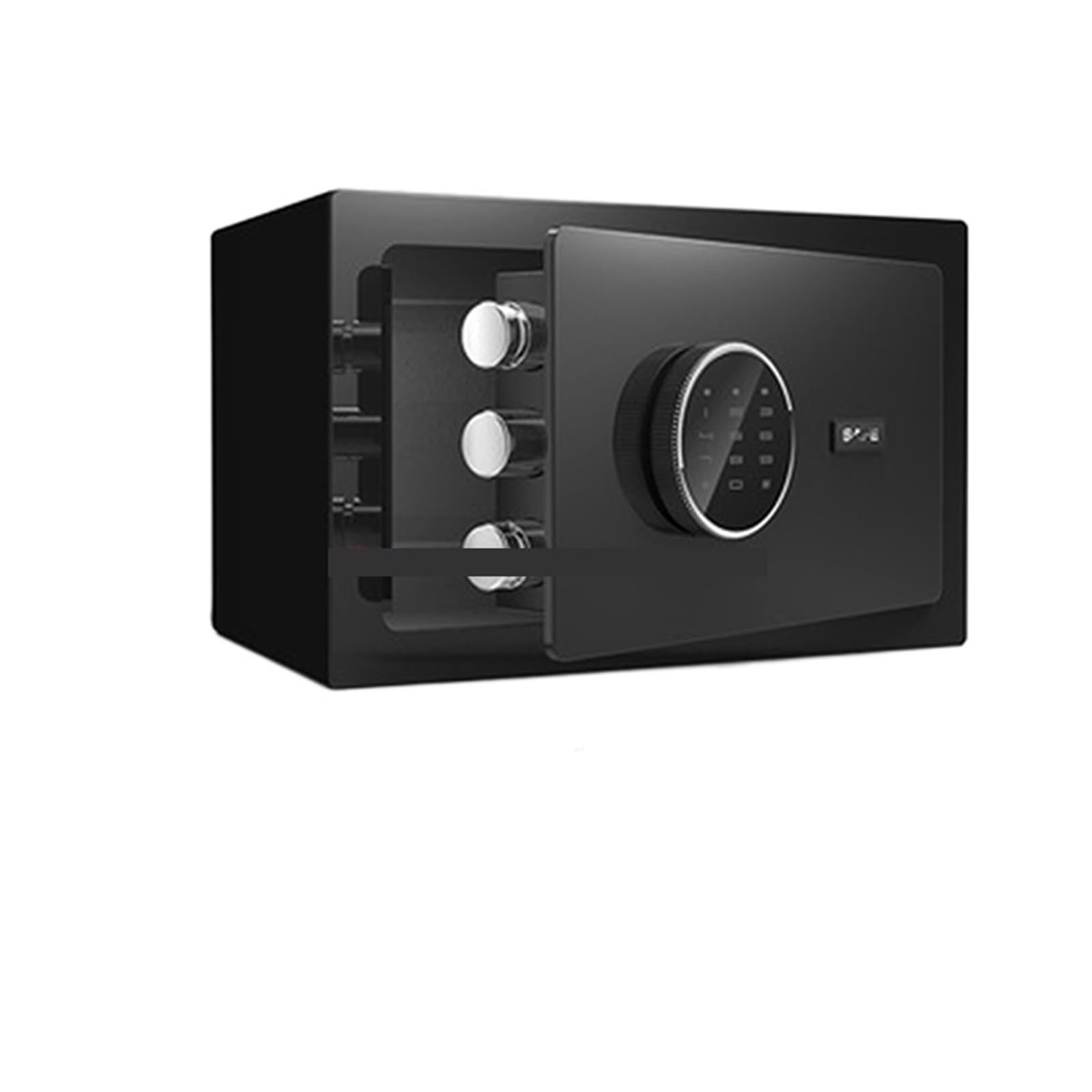 Sicherheitssafe, 20CM 25CM 30CM 35CM Home Hotel Büro Schloss Schrank Sicherheit Safes Biometrische Fingerprint Lock-Box Elektronische digitale Safe(20CM Black Password)