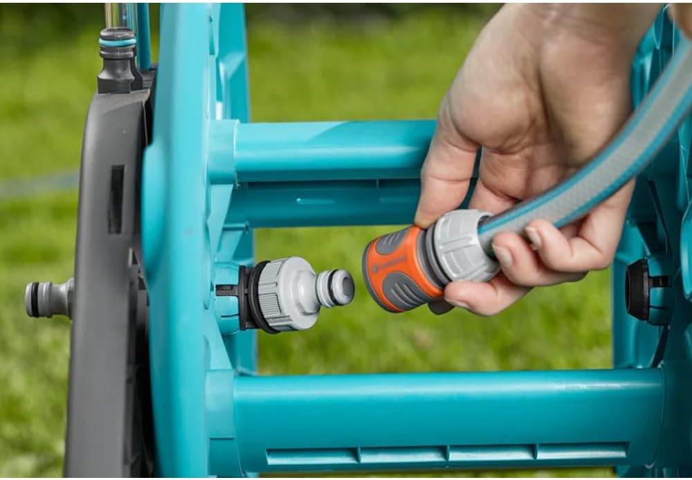 Gardena 18511 CleverRoll M Frost-Proof Hose Cart, for Convenient Hose Storage and Watering, Made in Germany