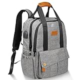 BIL-YOPIN Diaper Bag Backpack Multi-Function Mommy Bag Backpack Baby Bags Nappy Backpack for Both Dad and Mom with Stroller Straps,Changing Pad,USB Port and Laundry Bag