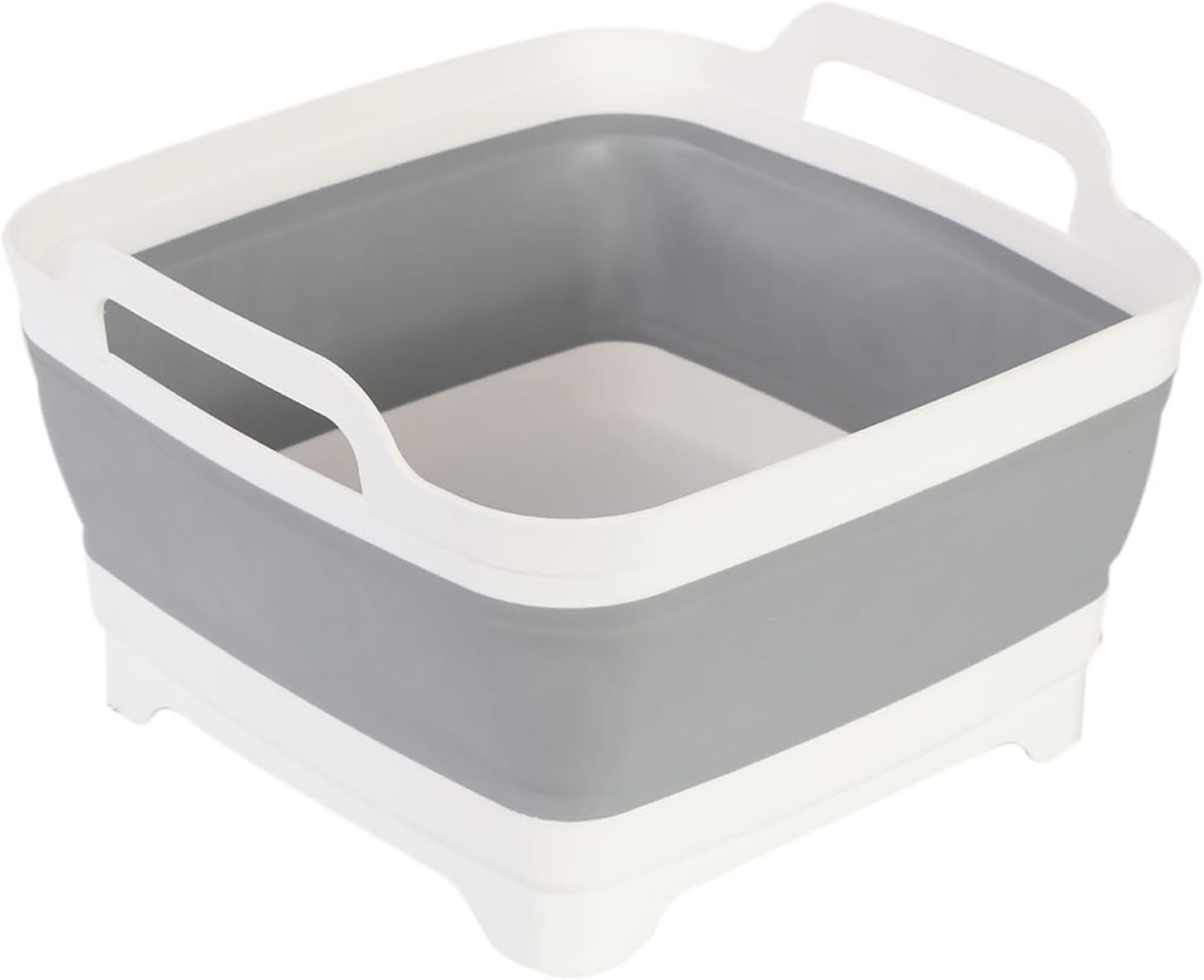 Ahyuan Collapsible Dish Pan 10L Portable Washing Basin Dish Pan Foldable Dish Tub Over The Sink Dishpan Camper Accessories for Travel Trailers (with Plug)