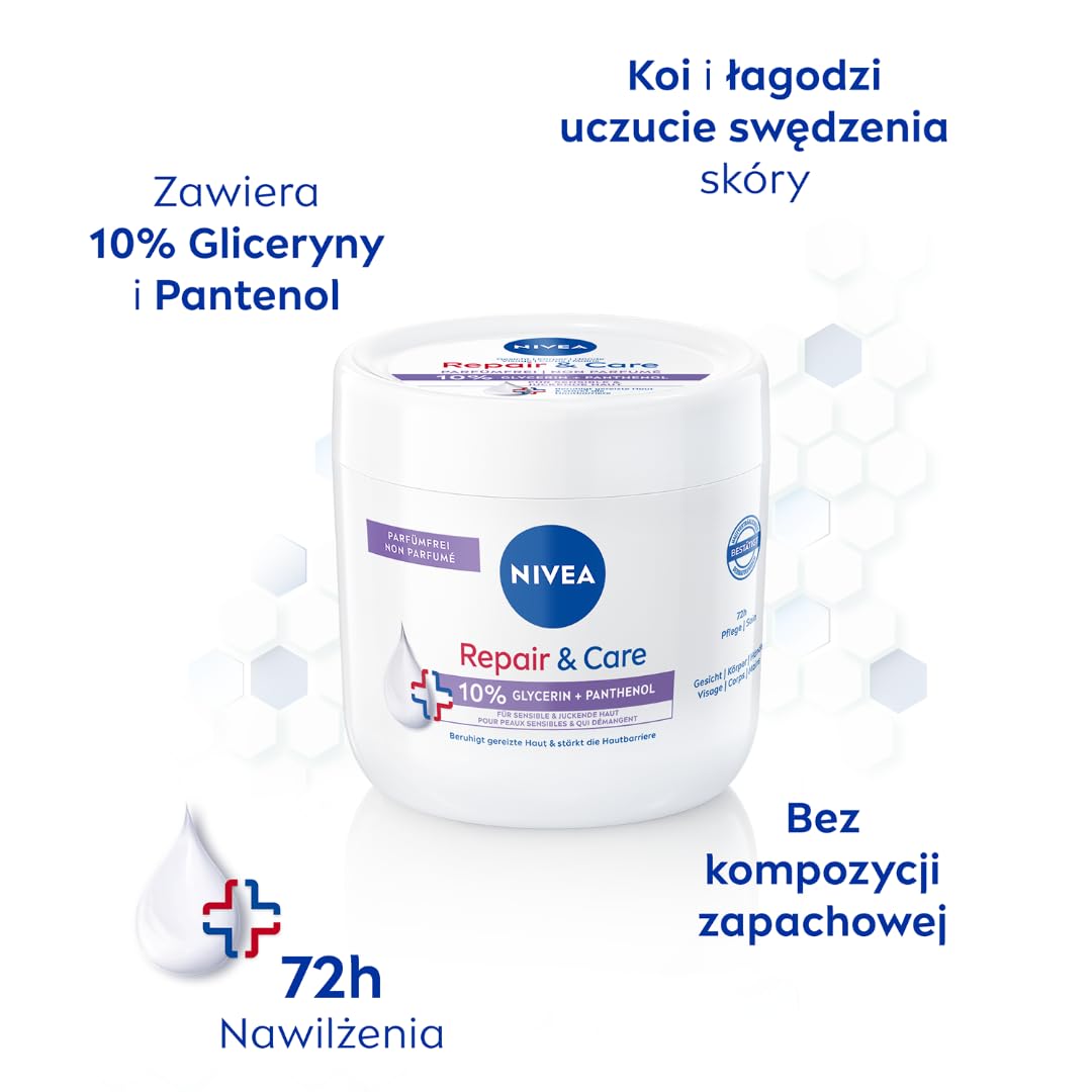 NIVEA Repair & Care Sensitive krem multifunkcyjny nawilżająco-ochronny 400 ml
