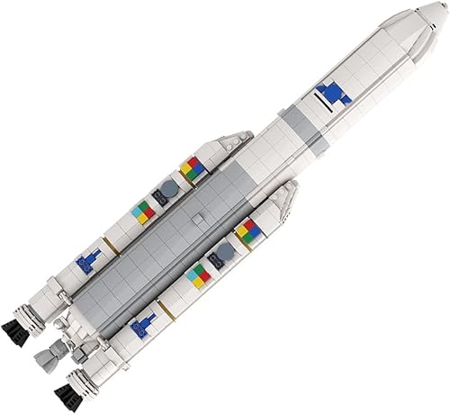 Miniatura 3 de WECHOOSE Ariane 5 ECA Rocket Model Kit de construcción de juguetes, 1262 piezas de vehículos de lanzamiento de levantamiento pesado, juego de