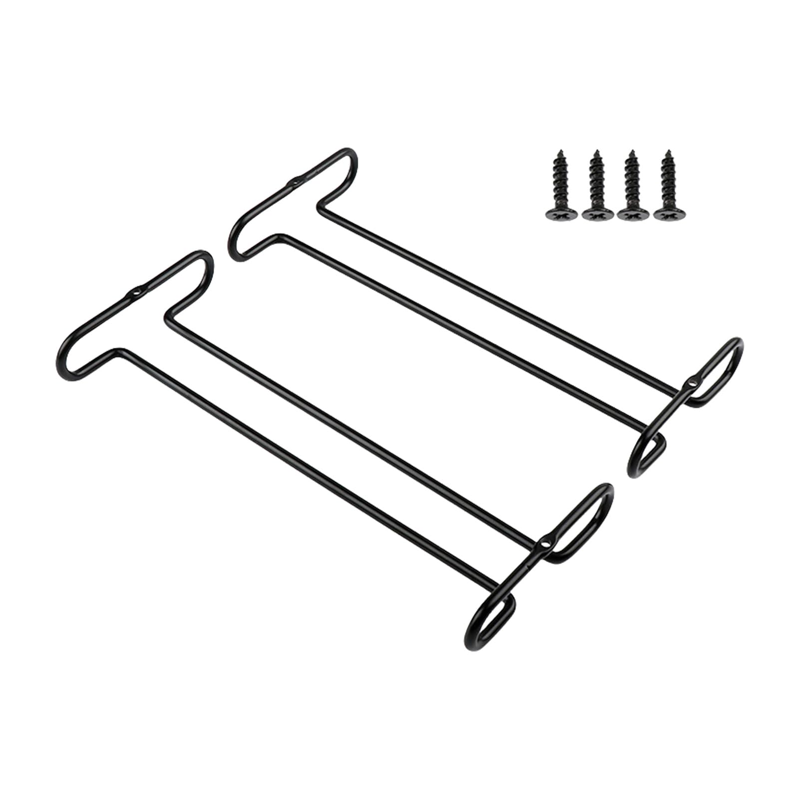 Msioytog Contemporary Under Cabinets Hanging Wine Glass Rack Strong Metal Construction Scandinavian Kitchen Storage Solution Space Saving Wine Glass Hanger