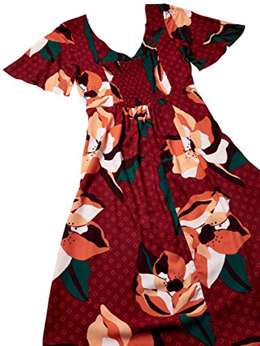 Vestido Casual Vestido Longo, Mercatto, Feminino, Vinho, PP