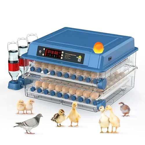 Couveuse entièrement automatique, incubateur pour 120 œufs, œufs de cane, autres œufs d'oiseaux, avec rotation automatique des œufs, humidification...