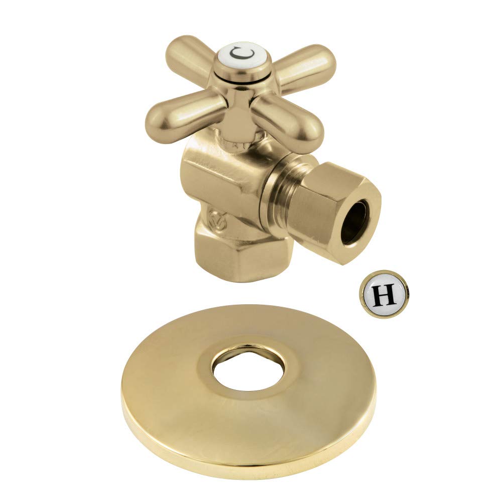 Robinet d'arrêt d'angle quart de tour Kingston Brass pour stopper les fuites de WC