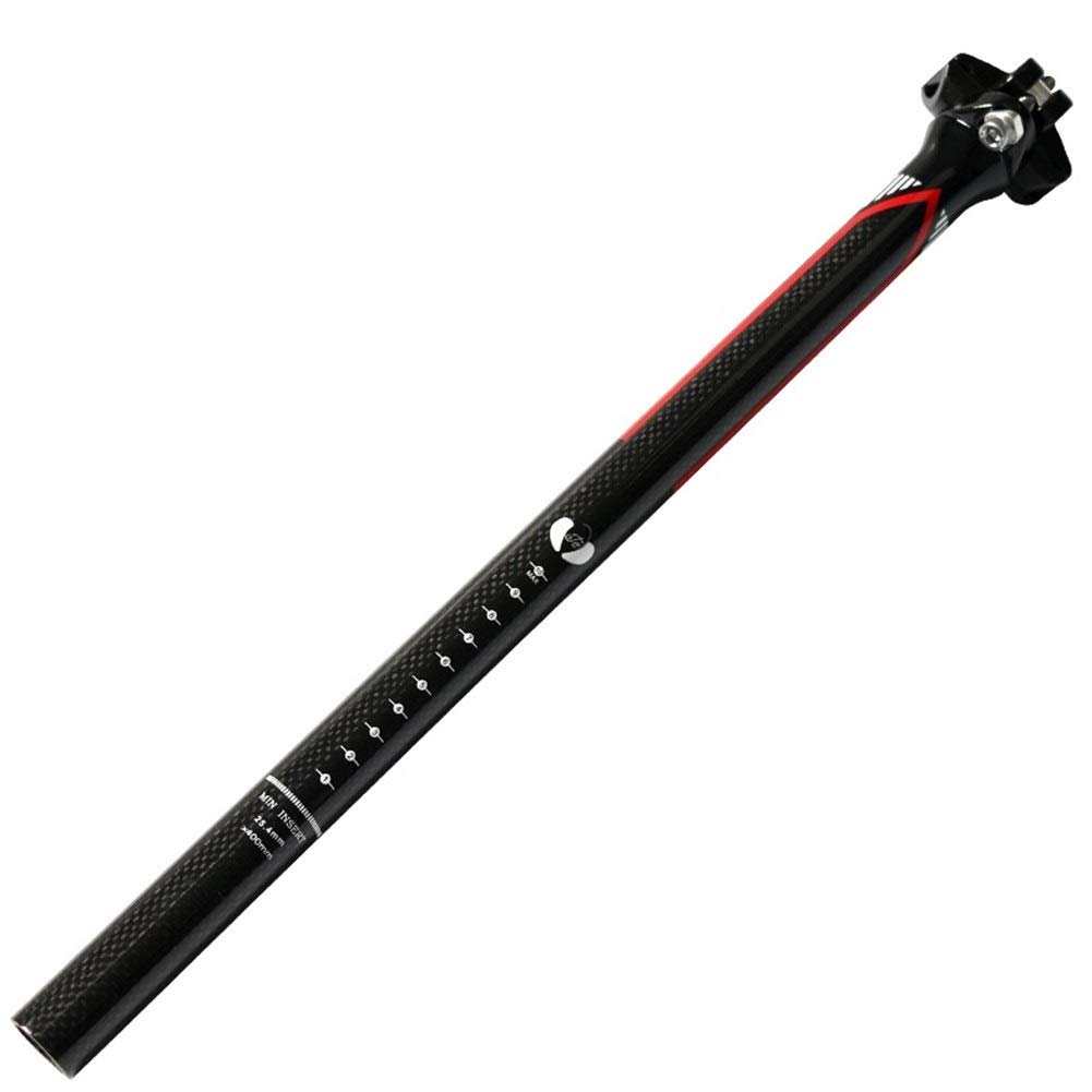 Reggisella per Bicicletta in Fibra di Carbonio della Bici di Montagna della Bici della Strada a Doppia Nail Alluminio Comune Lega Tubo Sella/sedersi Messaggio Reggisella Telescopico
