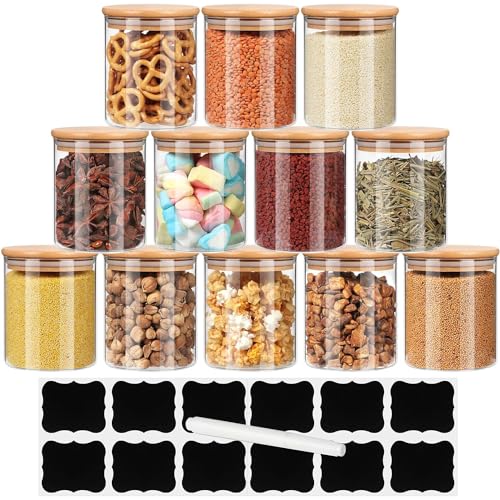 Bocaux de conservation en verre 200ml avec couvercle en bambou pour épices - 2