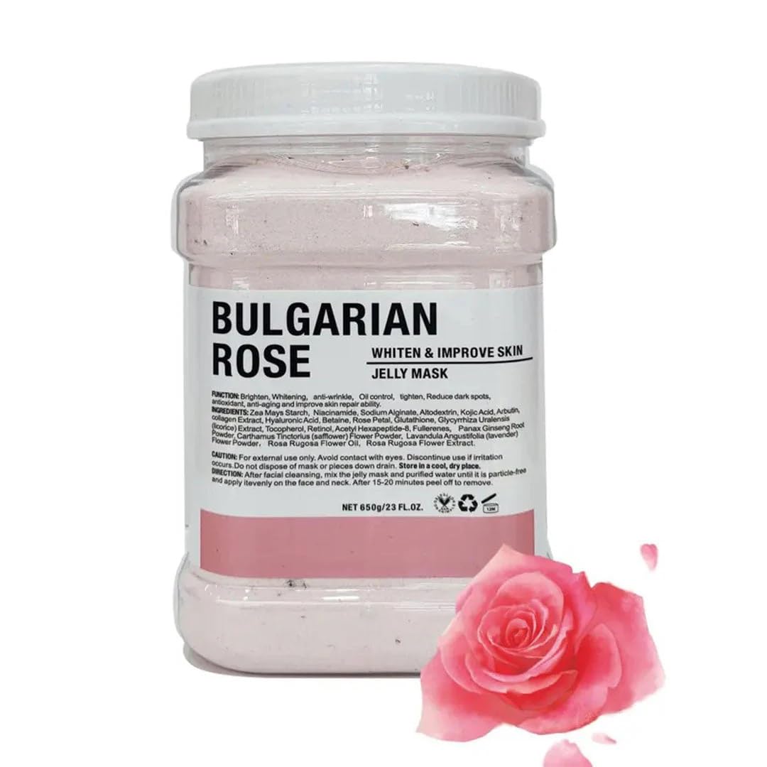 URBANMAC Bulgarian Rose β Mask For Facial Skin Care, Natural Gel Hydro Face Mask, Moisturizing, Revitalizing & Hydrating, Mask Powder For Wrinkles & Acne 3