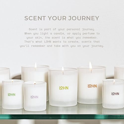 Miniatura 4 de LOHN JARO Vela de soja y coco  Vela perfumada de lujo con mecha de algodón, vertida a mano en Canadá, 50 horas de combustión lenta y sin parabenos