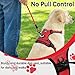 NESTROAD Hundegeschirr Mittelgroße Hunde Rot, Größe M Anti Zieh Geschirr für Hunde Mittel, Halsumfang 33~43CM Brustumfang 43~64CM, Hundesicherheitsgurt Sicherheitsgeschirr Hund Gepolstert