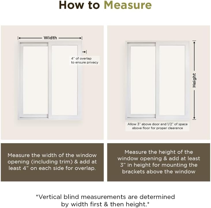 Miniatura 8 de BlindDen - Persianas verticales de vinilo para el hogar - Persianas verticales para puertas correderas de vidrio - Frisco Black (52 pulgadas de