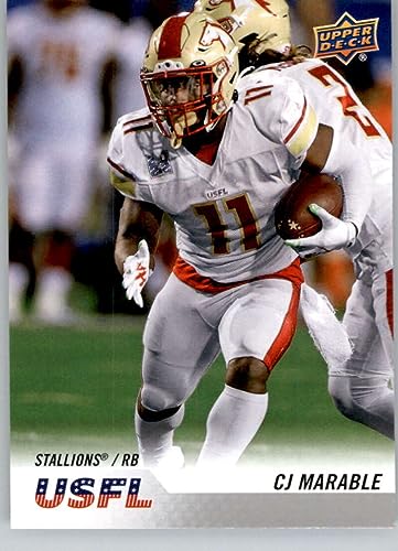 2023 Upper Deck USFL Base #19 CJ Marable Birmingham Stallions Official United States Football League Trading Card in Raw (NM or Better) Condition