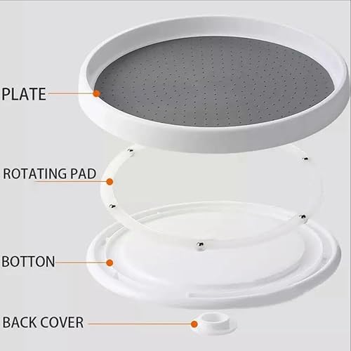 Miniatura 9 de Lazy Susan - Tocadiscos de 10 pulgadas, organizadores de despensa y almacenamiento de especias, organizador de latas para gabinete de cocina,