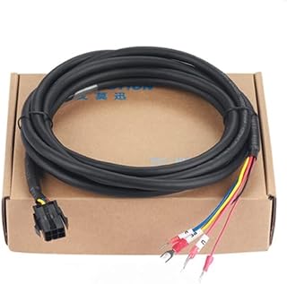 QTAZMJPB ASD-ABPW0103 Cable de motor aplicable A2 Cable de motor de freno de baja potencia 750 W Negro (3 m)