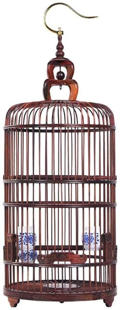 Gabbia per Uccelli da Viaggio, Gabbia per pappagalli, Regalo per Gli Amanti degli Uccelli, Gabbie per Uccelli, Gabbia per Uccelli in Legno, Gabbia per tordi Myna, Gabbia per Uccelli Circolare