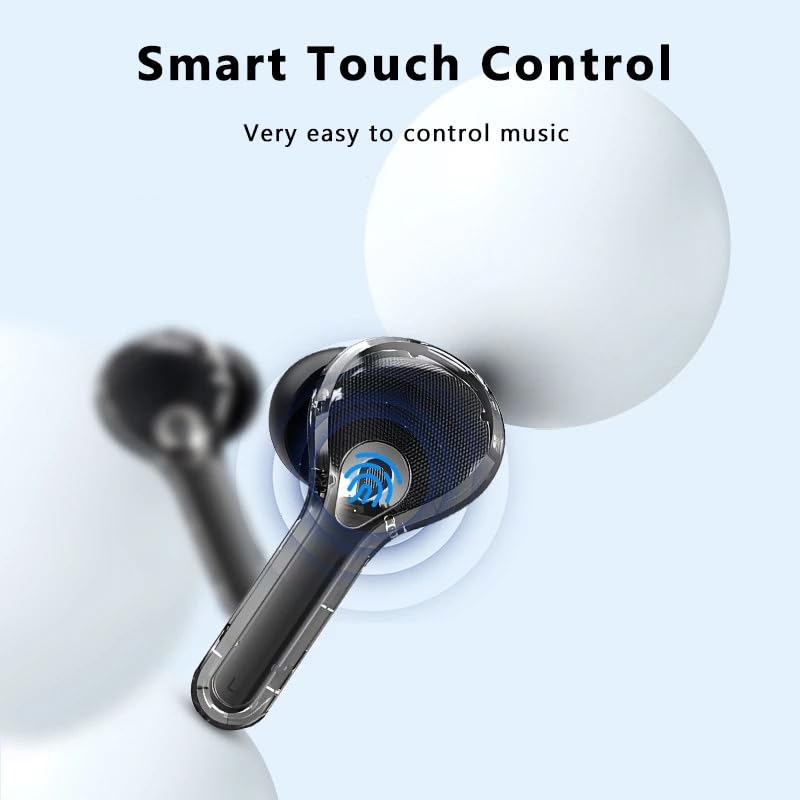 Image of Tunifi Ultrapod PRO LCD Screen True Wireless Noise Cancelling Earbuds, 6-Mic, Smart LCD