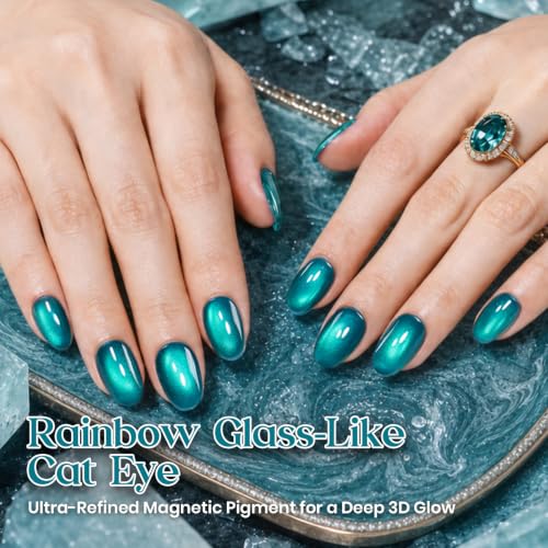 Image of Beetles Blue Glass Cat Eye Gel Polish, Paraiba Tourmaline Gel