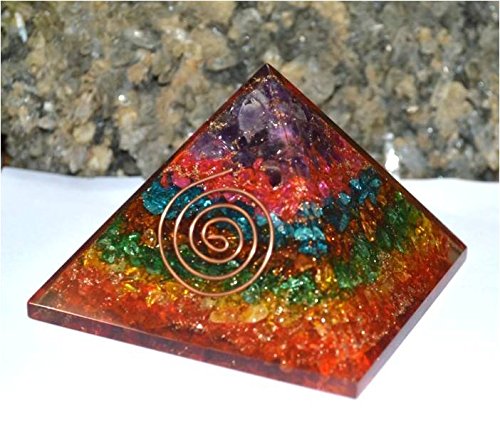 Pyramide Sept Chakra en aventurine verte et lapis lazuli pour soulager le stress au quotidien