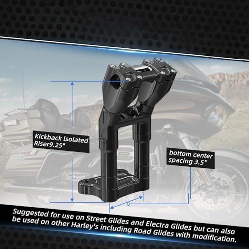 Adaptateur guidon 4 pouces contre le mal de dos en Harley Ultra Limited - 6