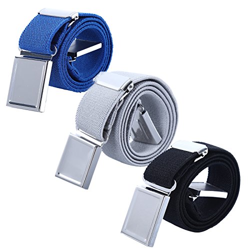 AWAYTR 3 PCS Kids Adjustable Magnetic Belts - Easy to Use Magnetic Buckle Belt for Boys and Girls