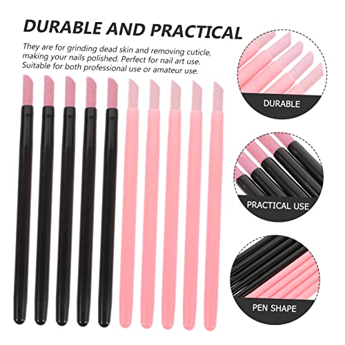 Beaupretty 6 Conjuntos De Caneta De Quartzo Para Unhas Bloco De Proteção Para Unhas Lixa De Vidro Vi